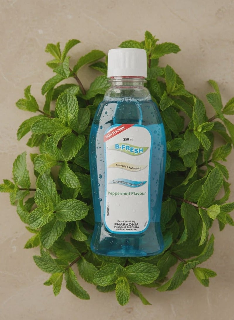 B-Fresh Mouthwash with Fluoride & Mint Flavour - 250ml (Pack of 2) - Image 3